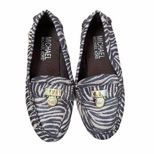 Michael Kors Girls Brown Zebra Slip-On Shoes